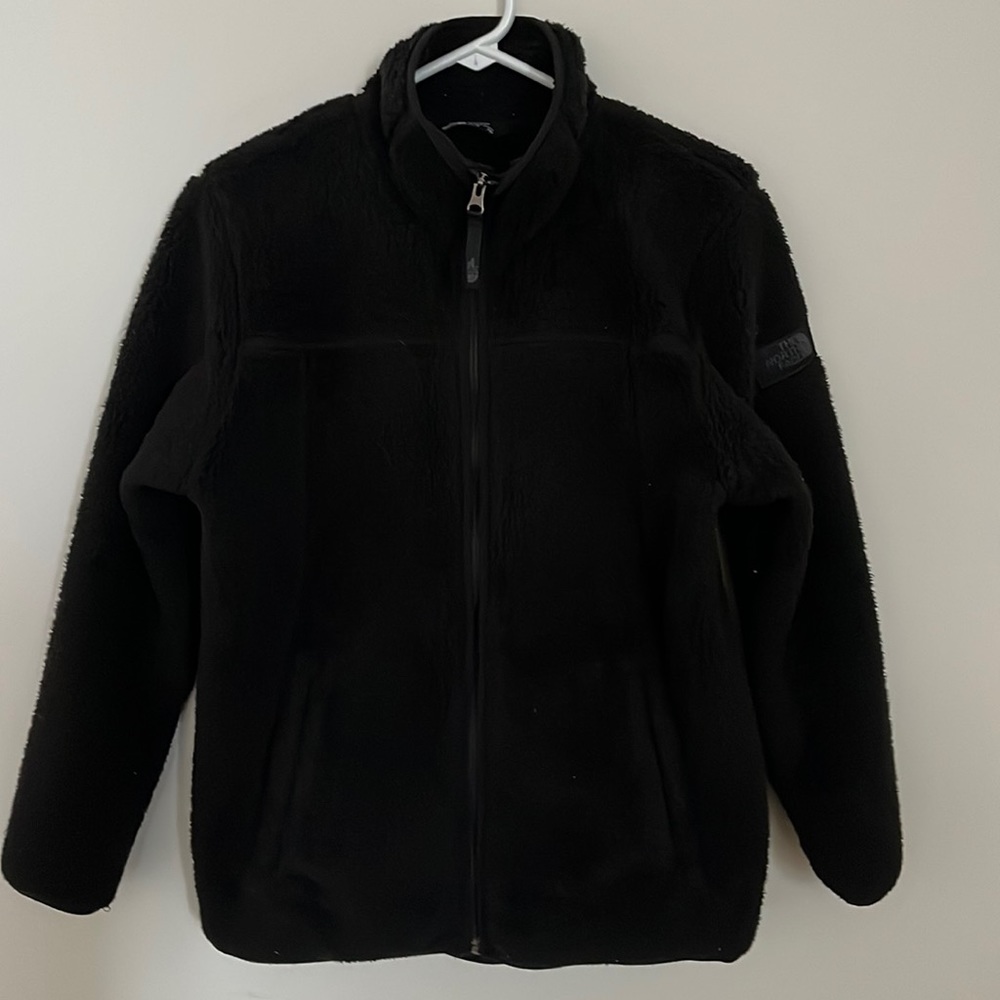 Girls black The North Face Sherpa fleece zip up jacket  size XL / 18